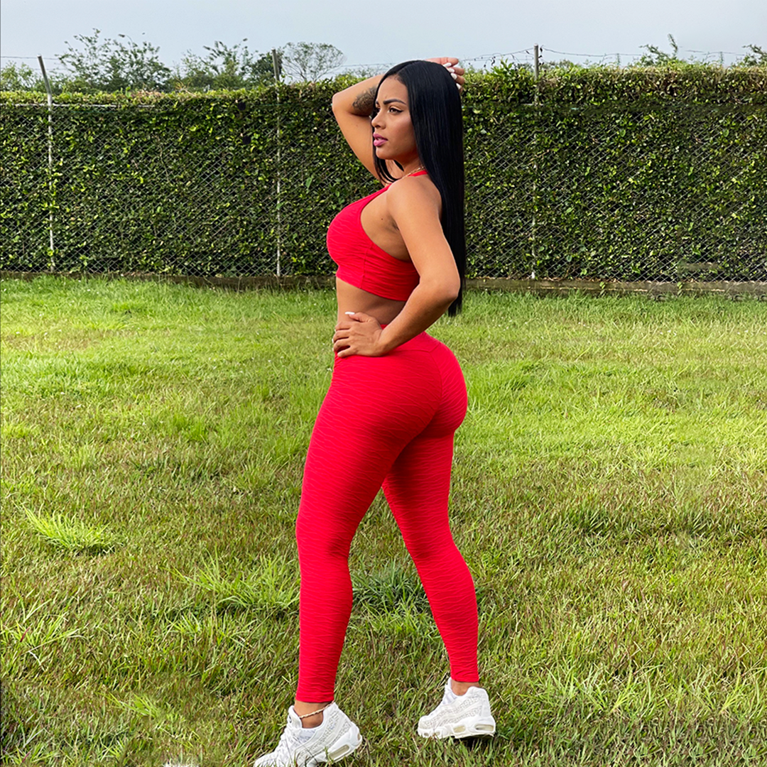 Conjunto Top Leggings Texturizado