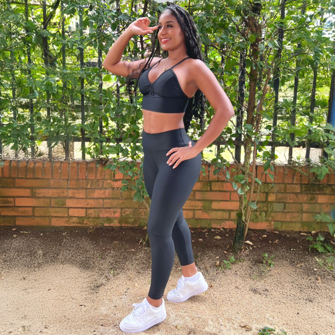 Conjunto Top Leggings Push Up Supplex