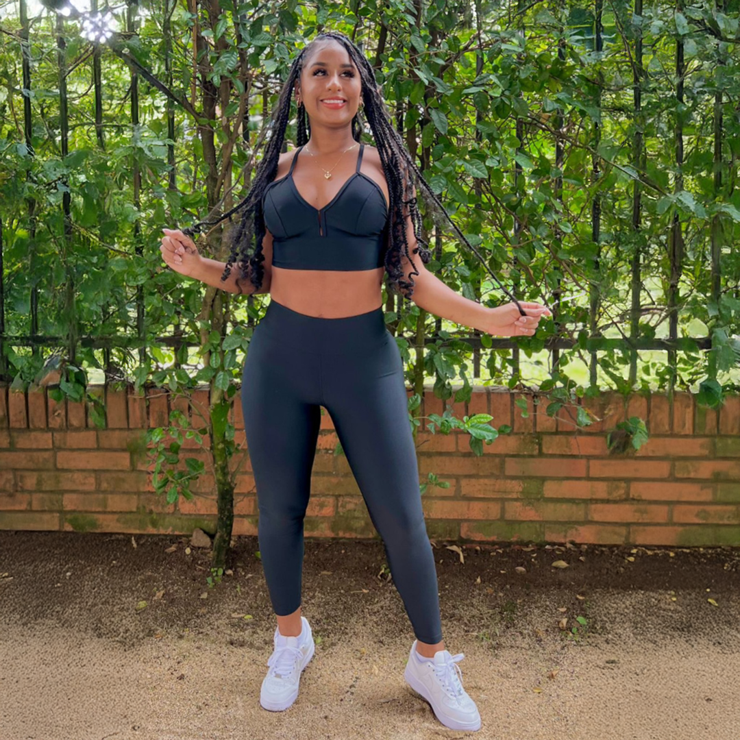 Conjunto Top Leggings Push Up Supplex